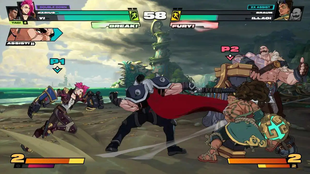 2XKO combat with Assist characters in action