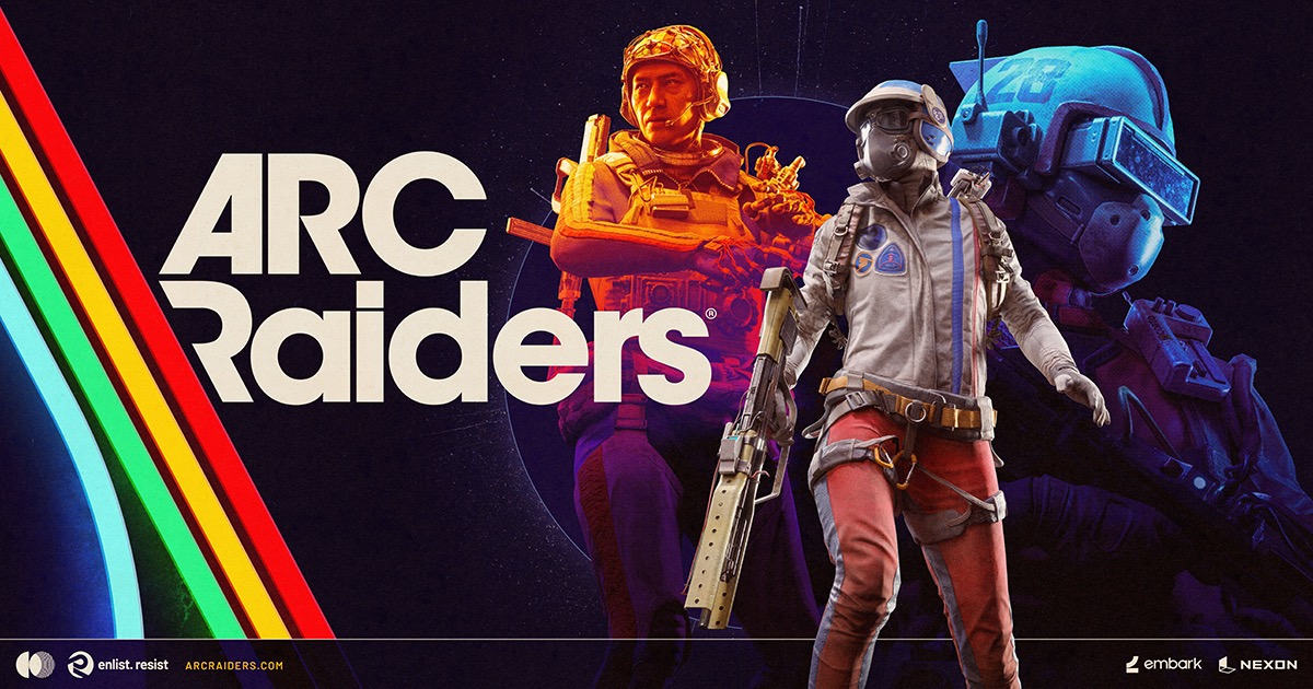 Arc Raiders official key art showing raiders with the game logo