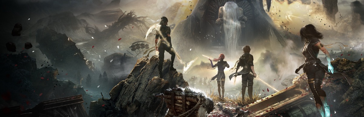 Clair Obscur Expedition 33 official key art showing Expedition 33 party