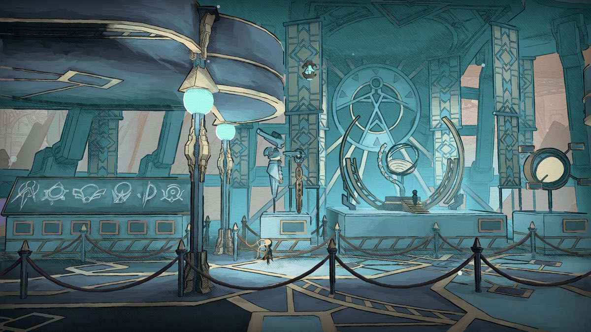 MIO: Memories in Orbit key art showing the protagonist on the Vessel spacecraft