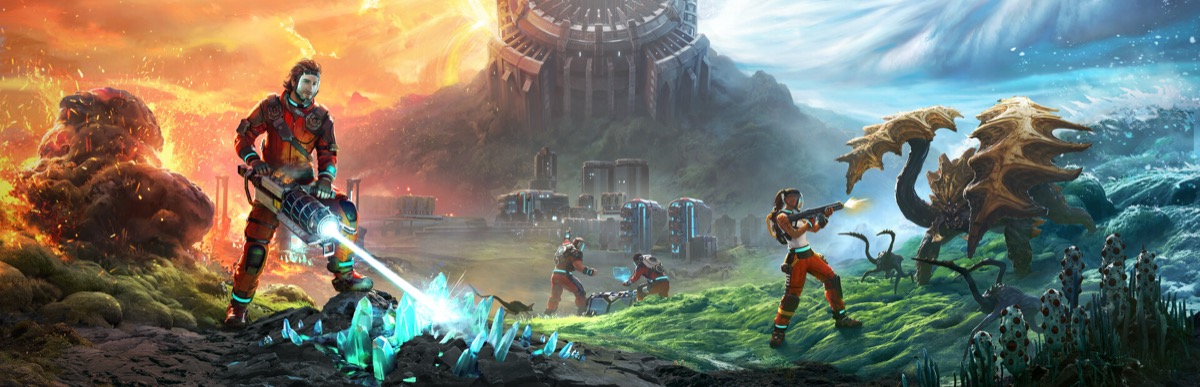 StarRupture survival base building gameplay on alien planet Arcadia-7