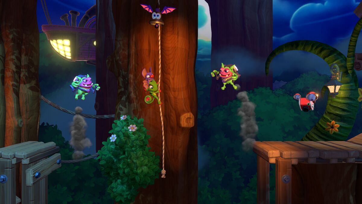 Yooka-Laylee and the Impossible Lair 2.5D gameplay