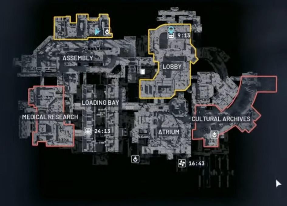 Stella Montis map in Arc Raiders showing key locations for Geiger Counter farming