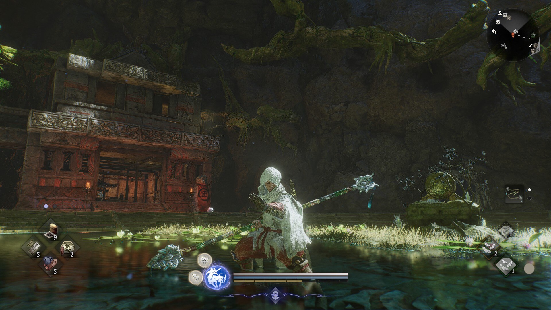 Nioh 3 Splitstaff weapon used in hybrid builds