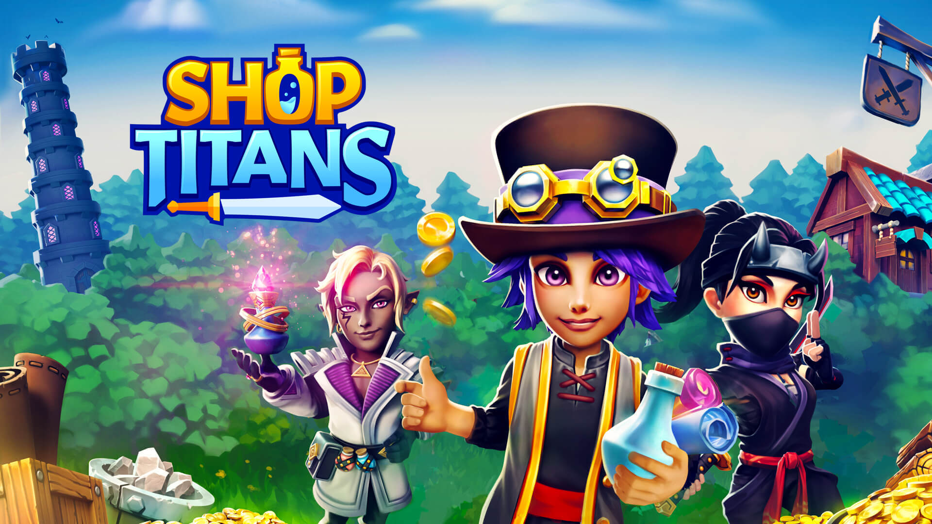 Shop Titans characters representing different hero roles