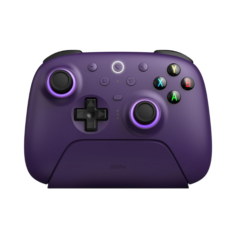 8BitDo Ultimate 2 wireless controller with charging dock
