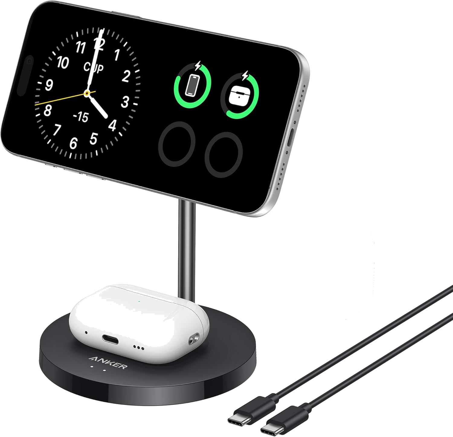 Anker MagGo Qi2 wireless charging stand for iPhone Pokemon Go idle play