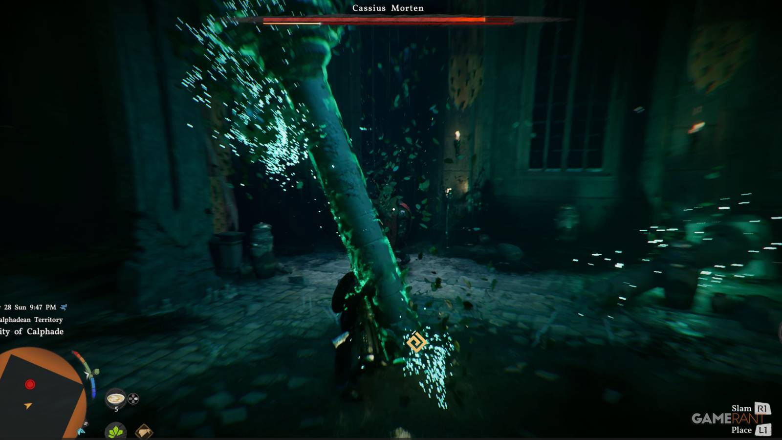 Crimson Desert Cassius Morten boss fight in City of Calphade