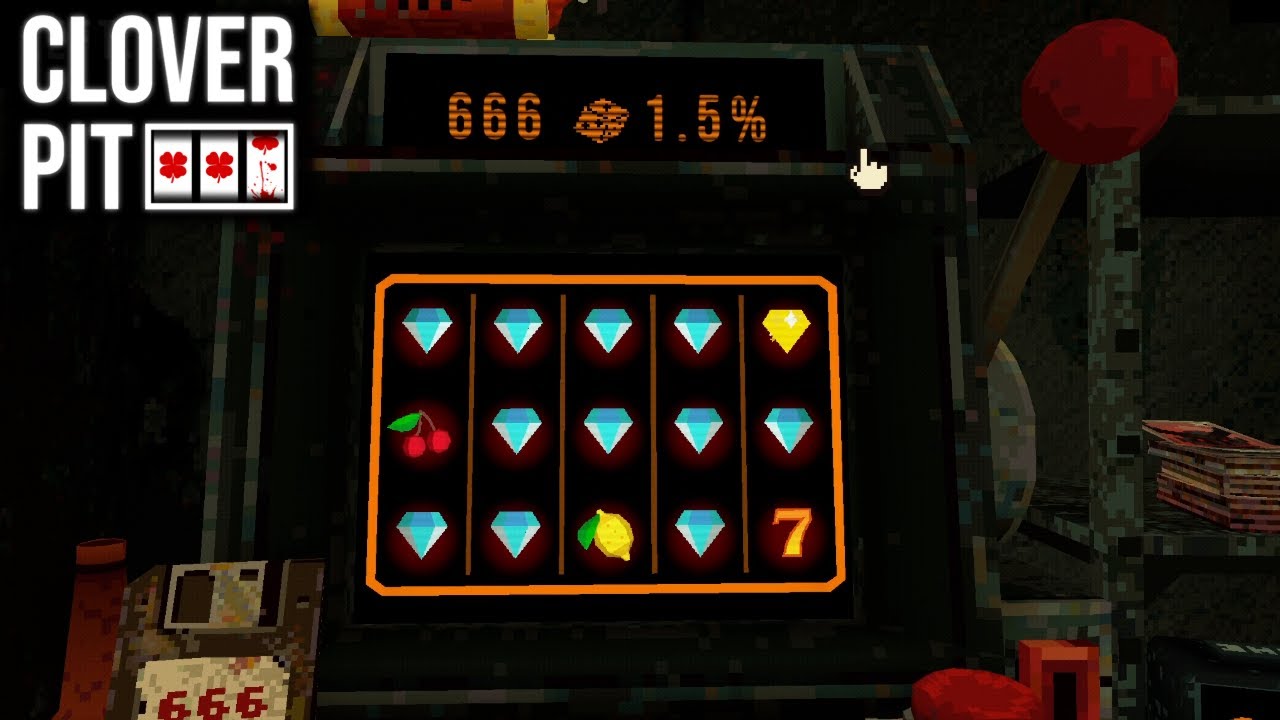 CloverPit gameplay showing the horror atmosphere of the pit