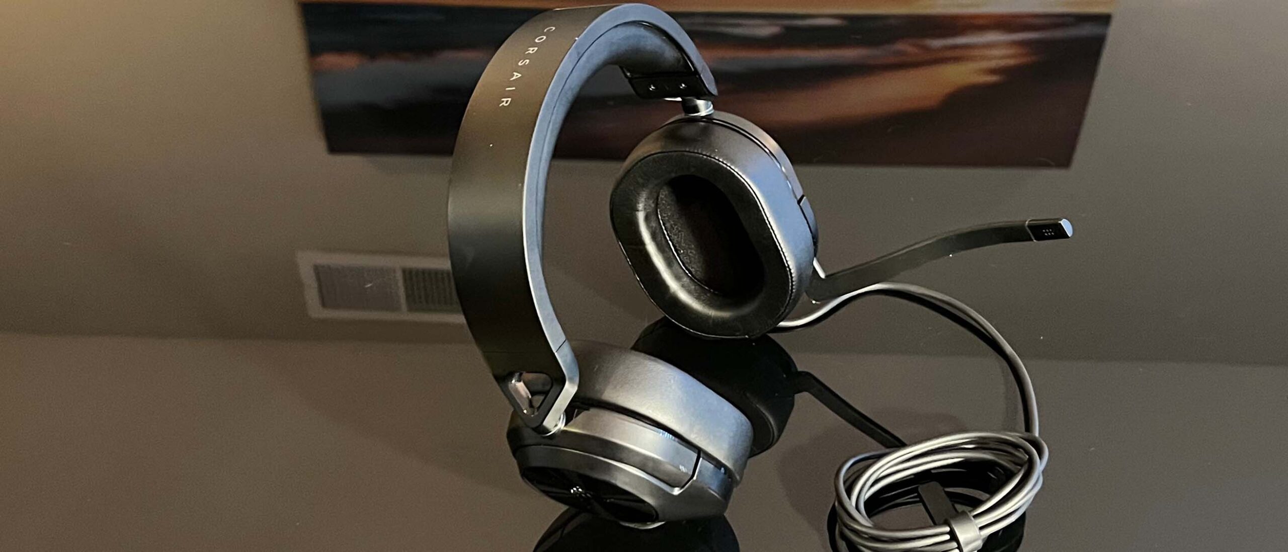 Corsair HS55 Stereo on desk