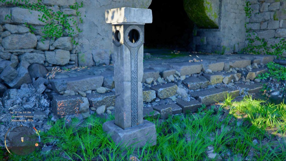Crimson Desert Abyss Cresset stone pillar inside Ancient Ruins