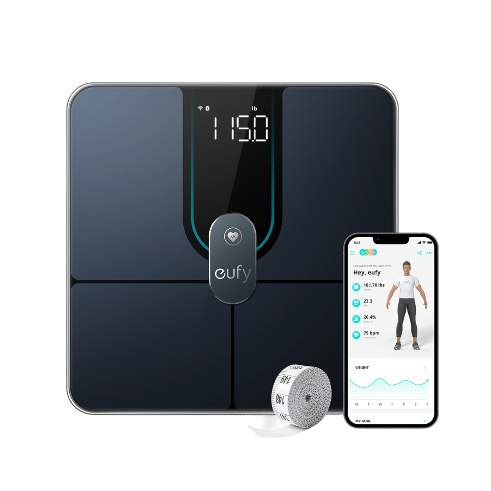 Eufy Smart Scale P2 Pro with app and measuring tape
