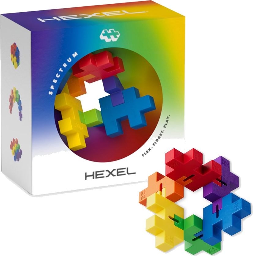 HEXEL Spectrum by Plus-Plus bendable fidget puzzle