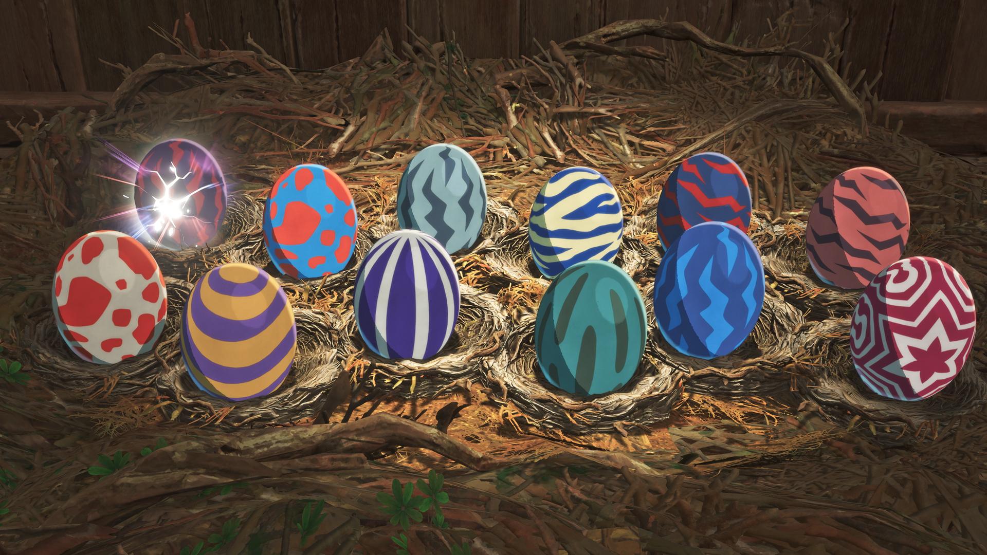 Monster Hunter Stories 3 monstie egg collection showing rare egg hunting
