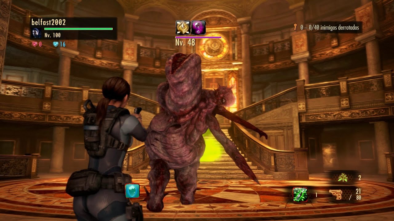 Resident Evil Revelations Queen Zenobia corridor gameplay