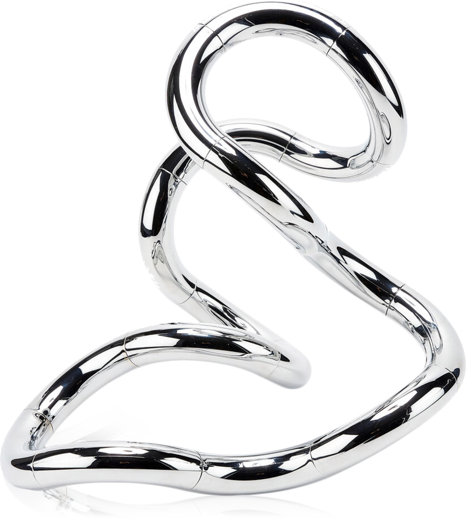 Tangle Jr Metallic fidget toy twisted segments