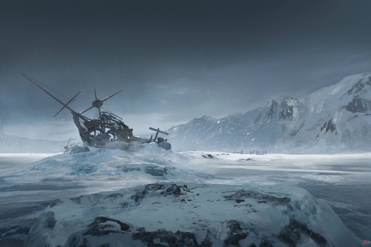 Frostpunk Beyond the Ice mobile survival city in snow
