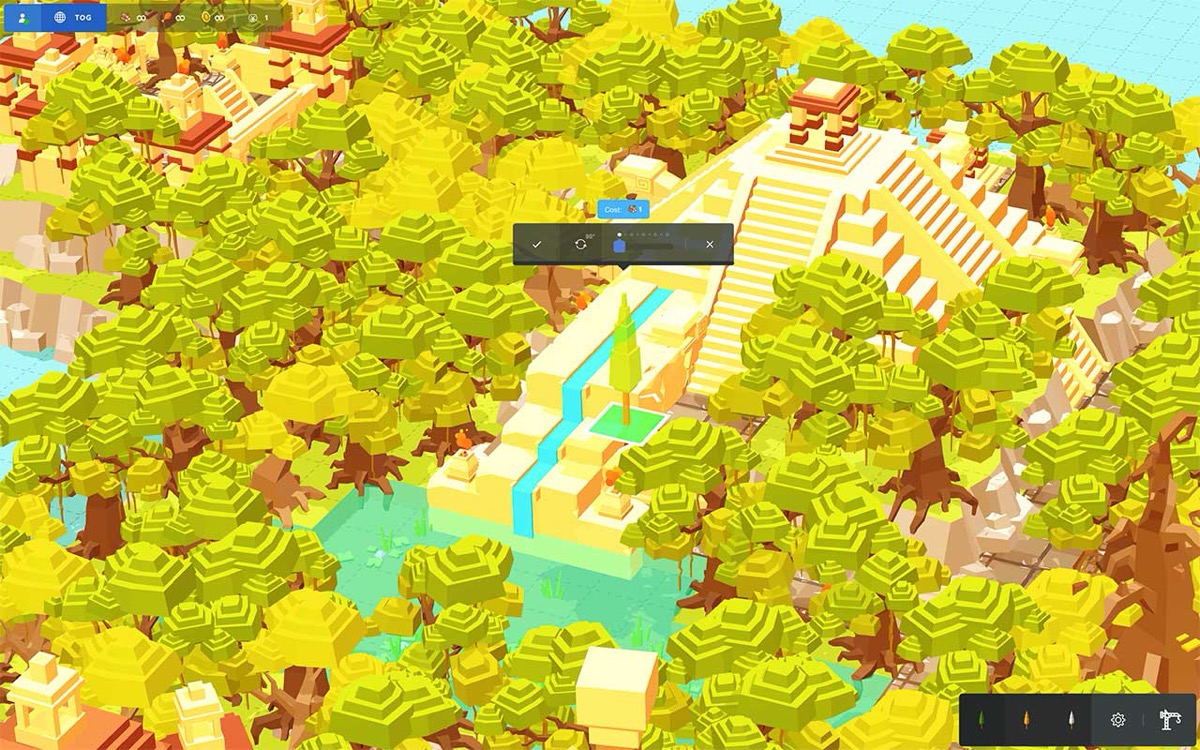 Pocket Build fantasy village sandbox with castles and trees