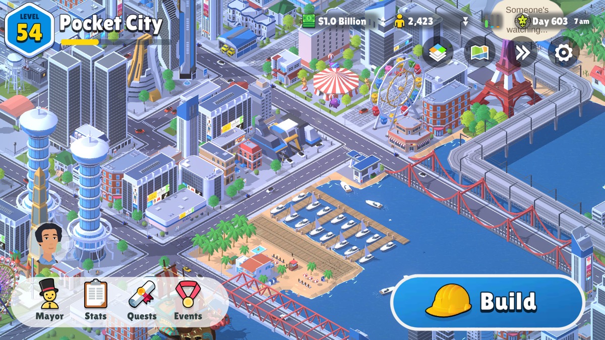 Pocket City 2 mobile city building gameplay screenshot