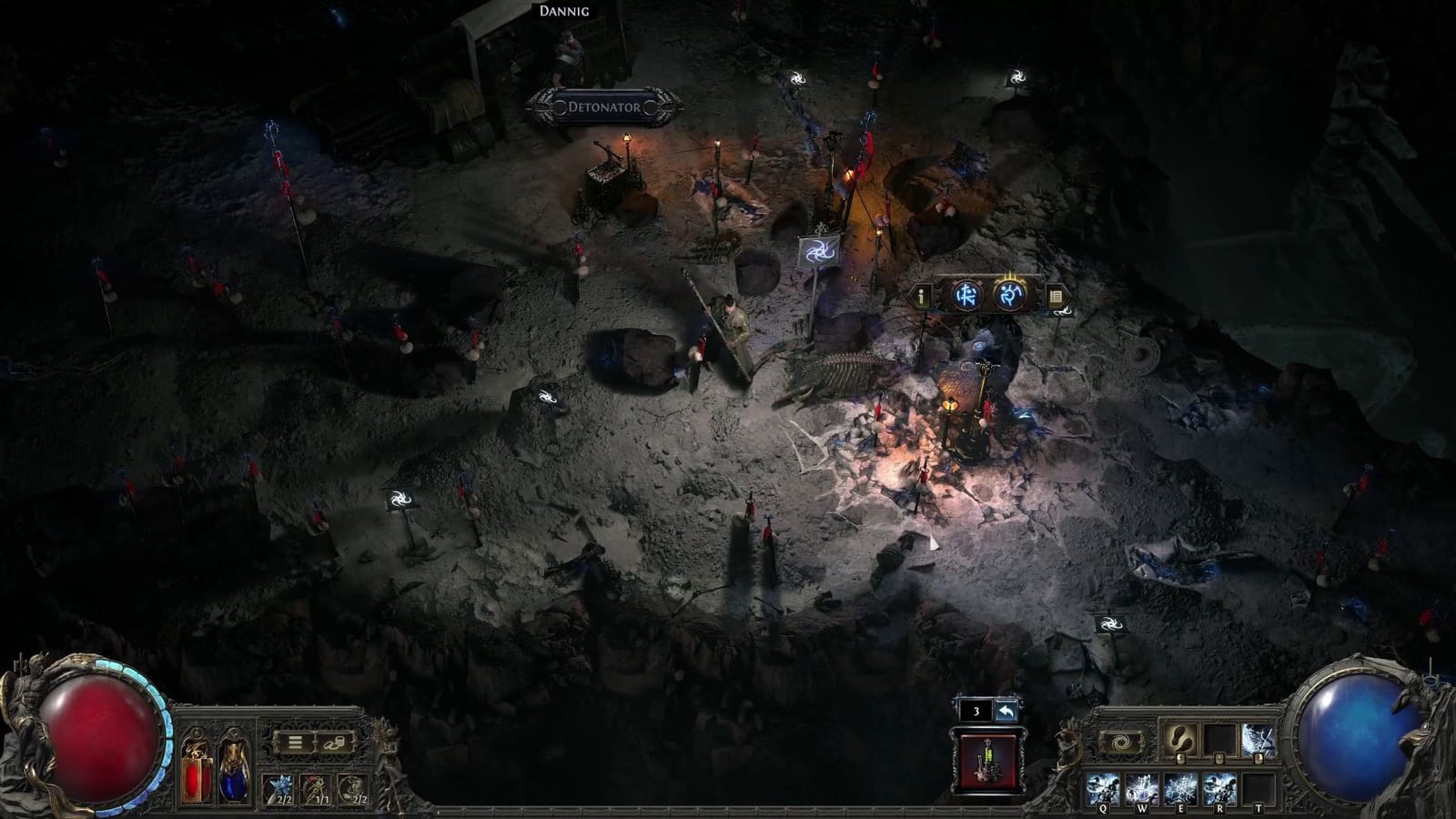 Path of Exile 2 Runes of Aldur Remnant encounter with rune reward choices