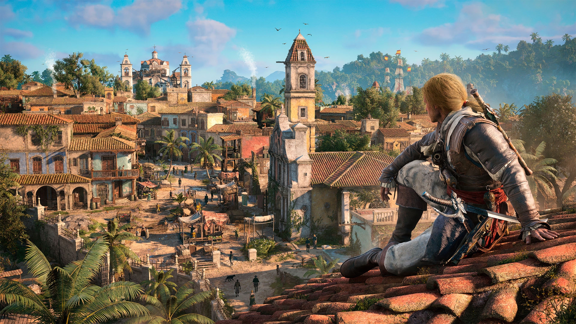 Detailed Caribbean colonial town in Assassins Creed Black Flag Resynced