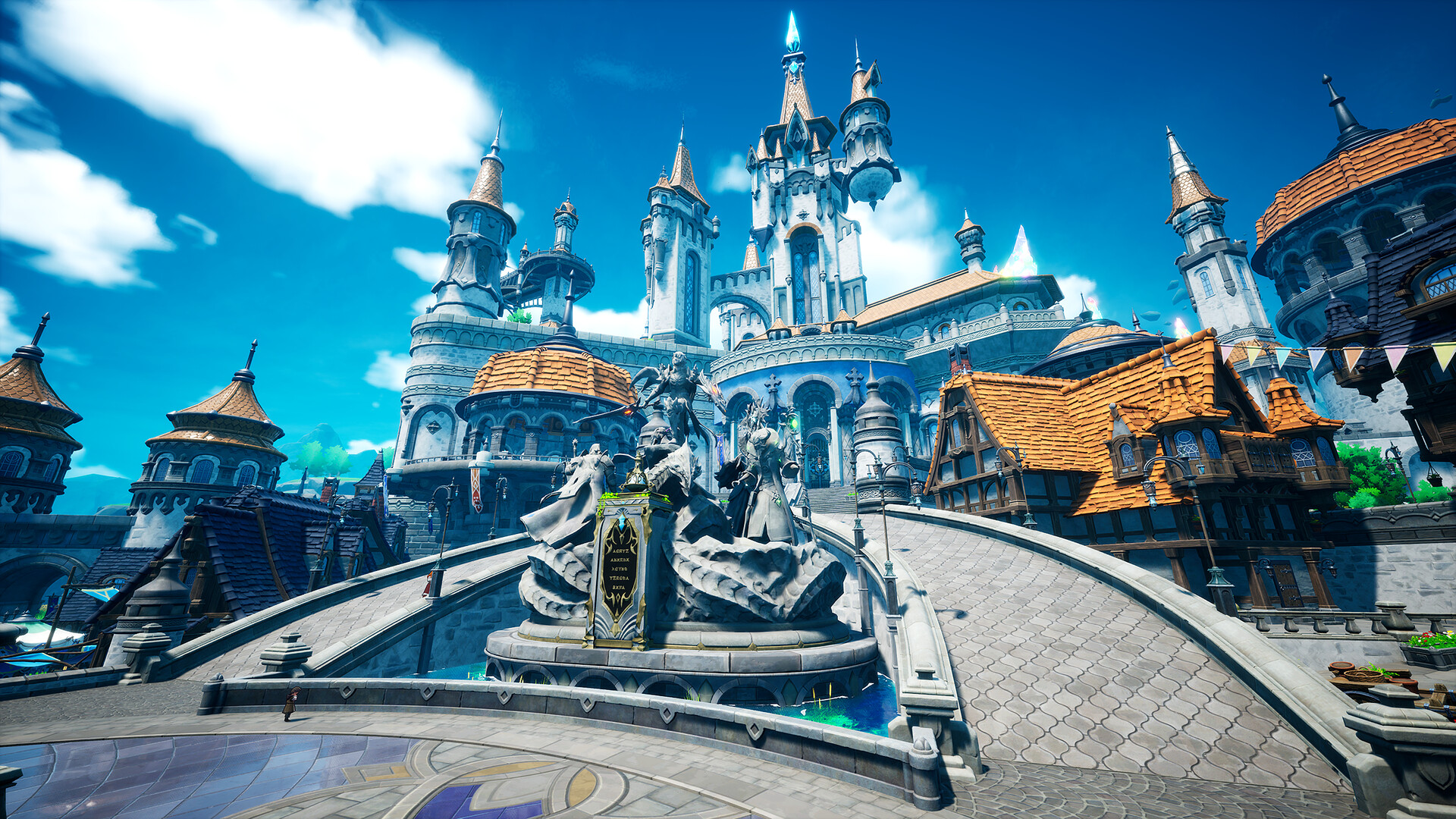 City hub in the Continent of Orbis open world of DragonSword Awakening