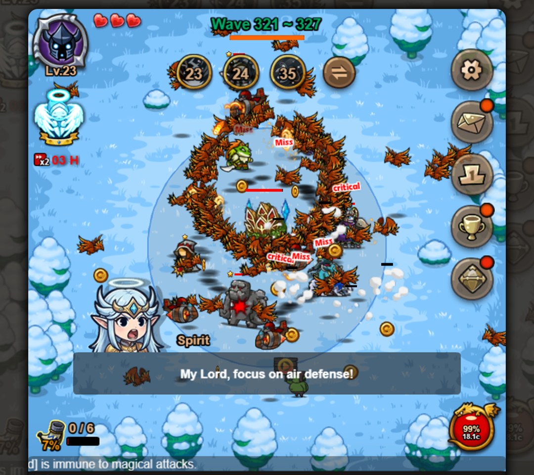 Endless Frontier 2 castle defense gameplay