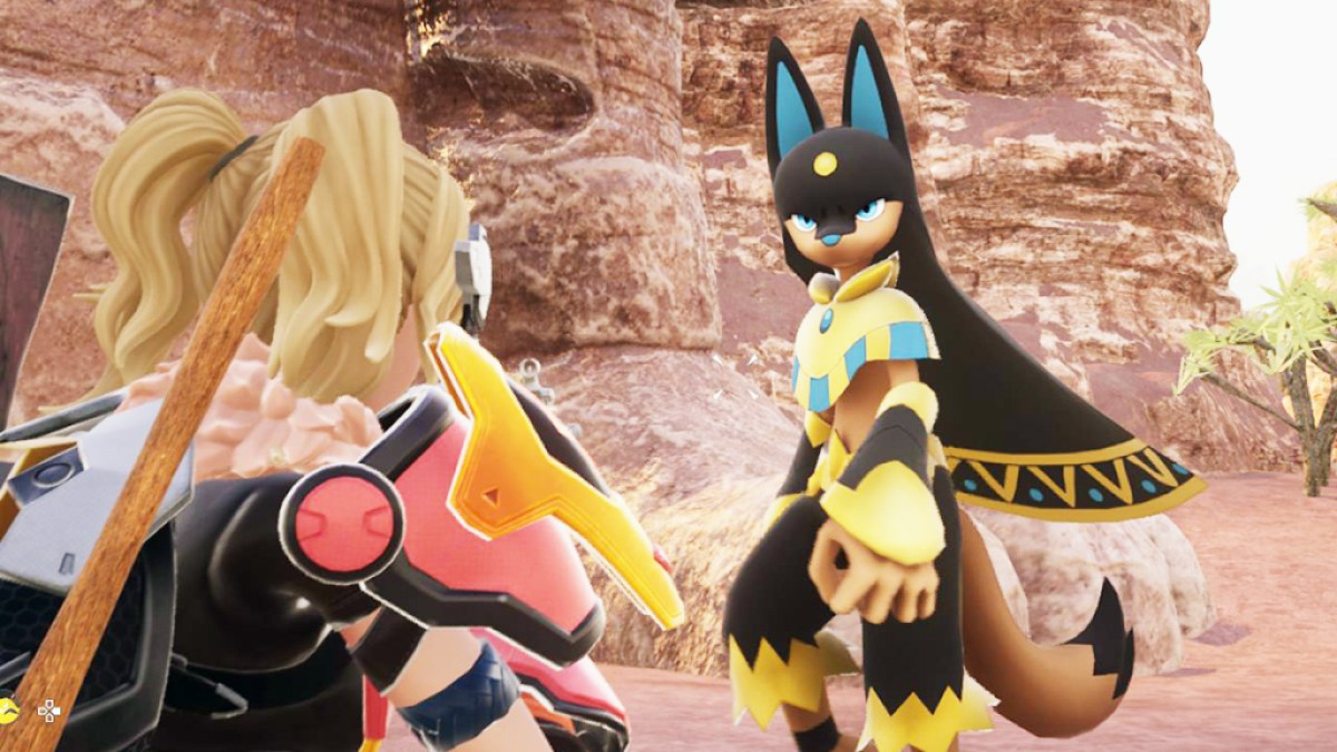 Anubis, top handiwork base Pal in Palworld, in the desert