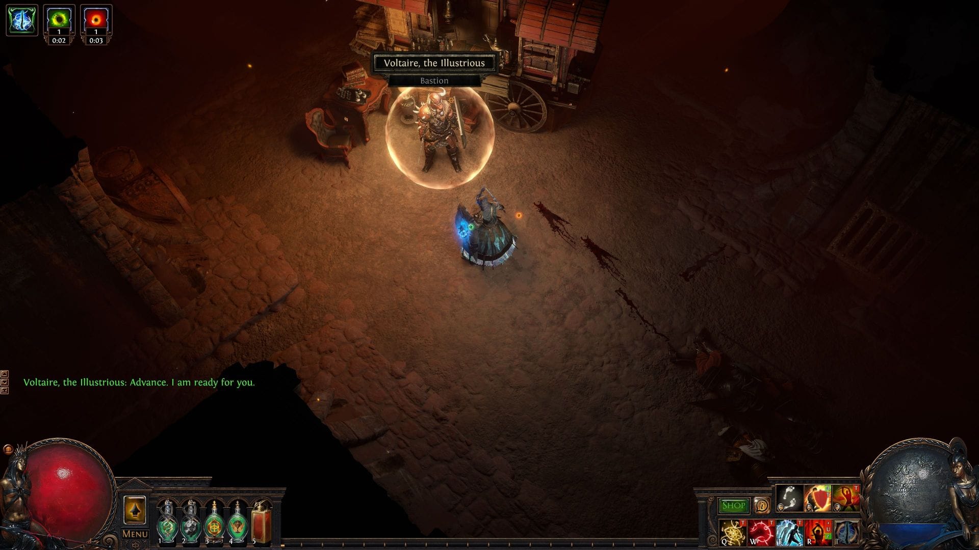 A Mercenary of Trarthus encounter in Path of Exile ahead of the Curse of the Allflame league