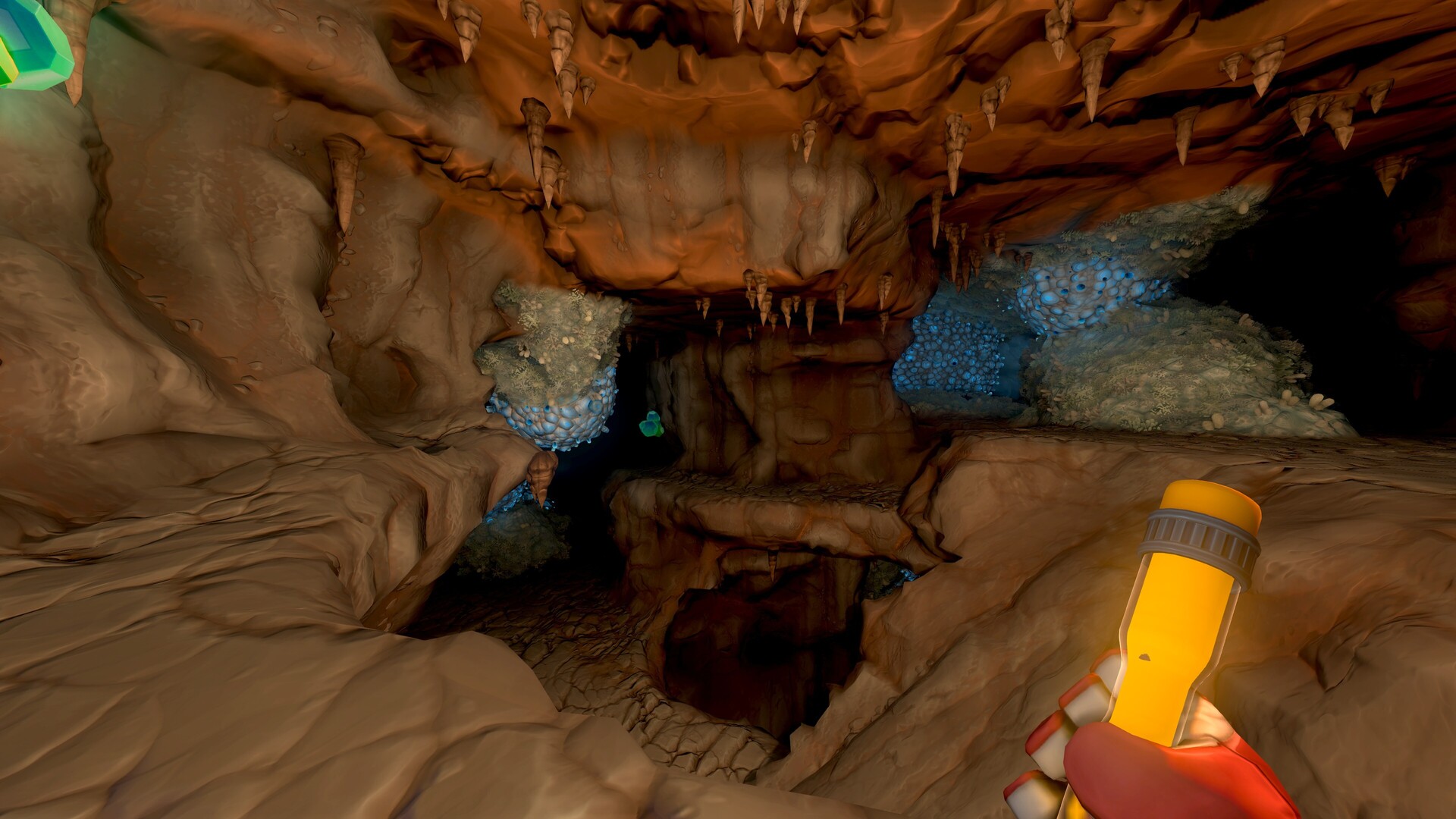 Mining underground caves with a drill in Scrap Mechanic Drilling Thunder