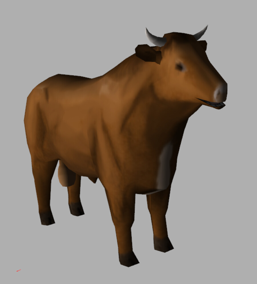 Project Zomboid bull model, the male cow needed before a cow can breed and produce milk