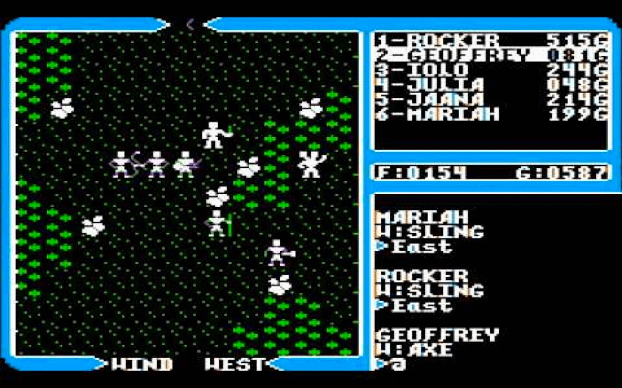 Ultima IV Quest of the Avatar DOS tile graphics and interface